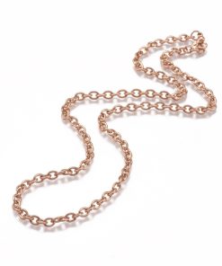 Alternative view of Nemesacél lánc rózsa arany színű