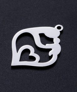 Alternative view of Nemesacél baba-mama medál ezüst színű