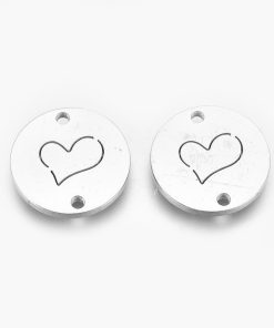 Nemesacél szív medál ezüst színű