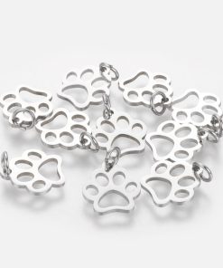 Alternative view of Nemesacél tappancsos medál ezüst színű