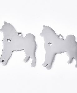 Nemesacél husky medál ezüst színű