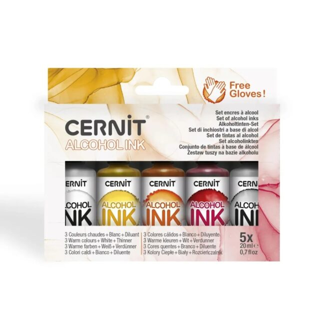 Cernit alkoholos tinta szett meleg színek 5x20 ml