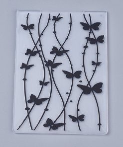 Műanyag áttetsző textúra és nyomda sablon pillangó