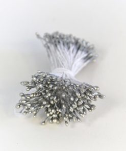 Virág bibe ezüst 5mm 20db