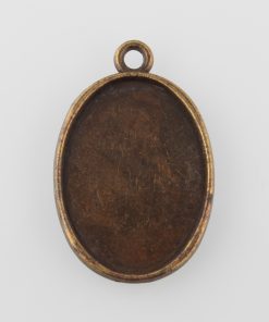 Alternative view of Medál alap antik bronz ovál 25x18mm 1db