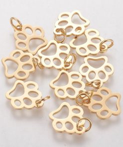 Alternative view of Nemesacél tappancsos medál arany színű