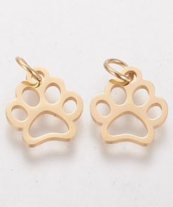 Nemesacél tappancsos medál arany színű