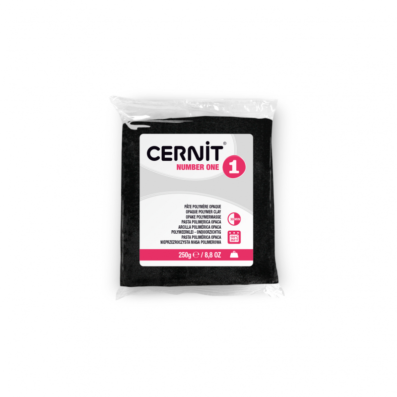 Cernit number one süthető gyurma fekete 250g