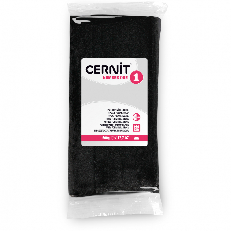 Cernit number one fekete 500g