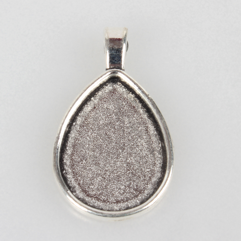 Medál alap ezüst csepp 25x18mm 1db