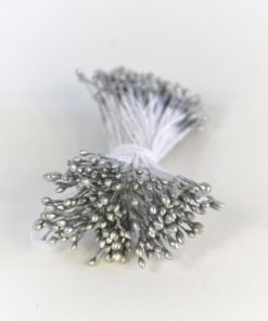 Virág bibe ezüst 1mm 20db