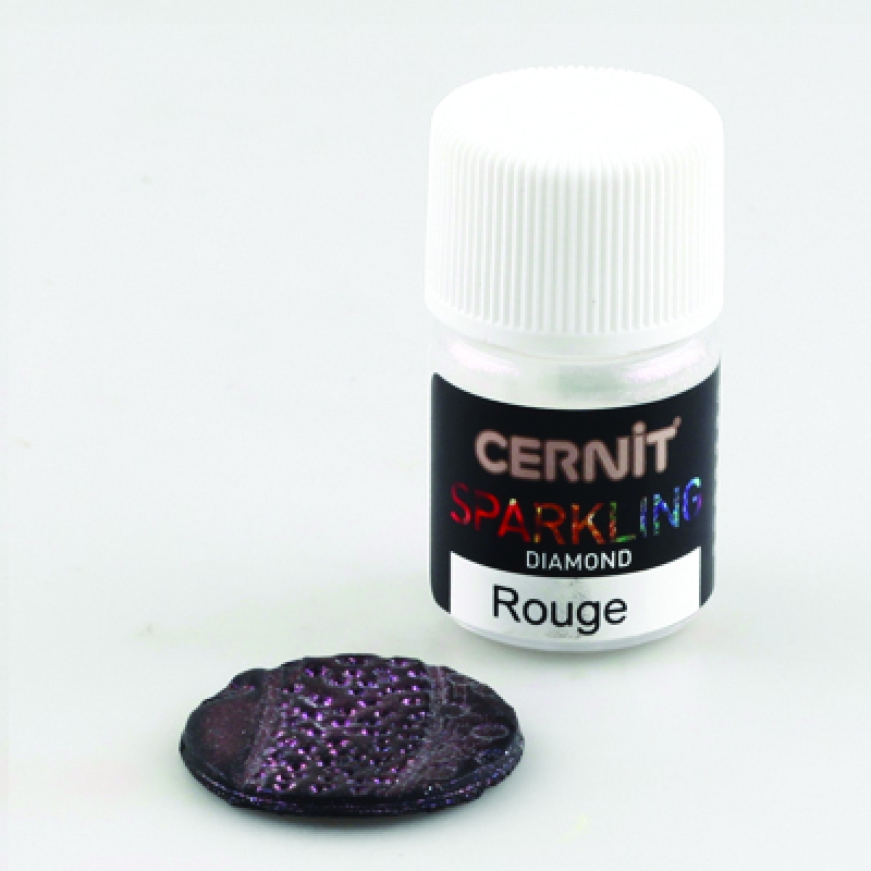 Cernit sparkling pigment púder gyémánt piros 5g