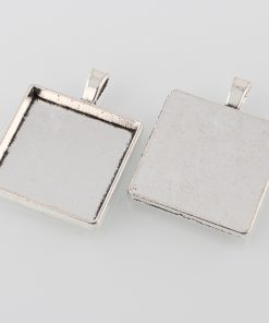 Alternative view of Medál alap ezüst négyzet 25x25mm 1db