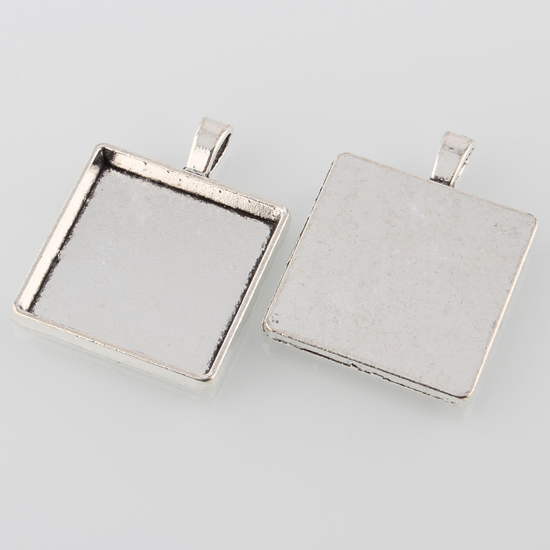 Medál alap ezüst négyzet 25x25mm 1db - Image 2