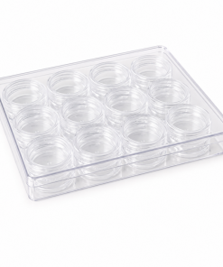 Műanyag kerek tégely 12x4ml