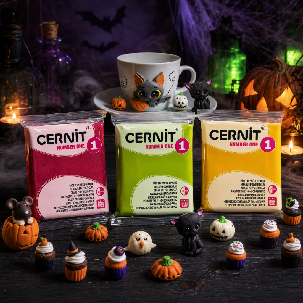 Cernit Number One süthető gyurmák halloweeni színekben
