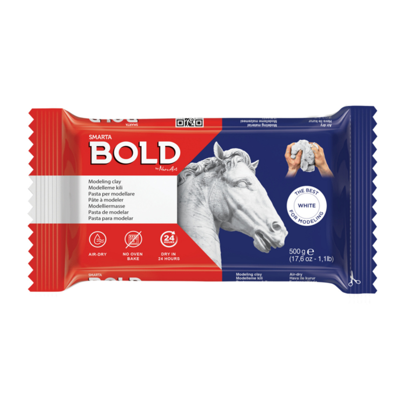 Smarta BOLD levegőn száradó modellezőgyurma – fehér, 500 g