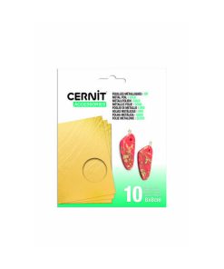 Cernit metálfólia – arany 10 lap 8×8 cm