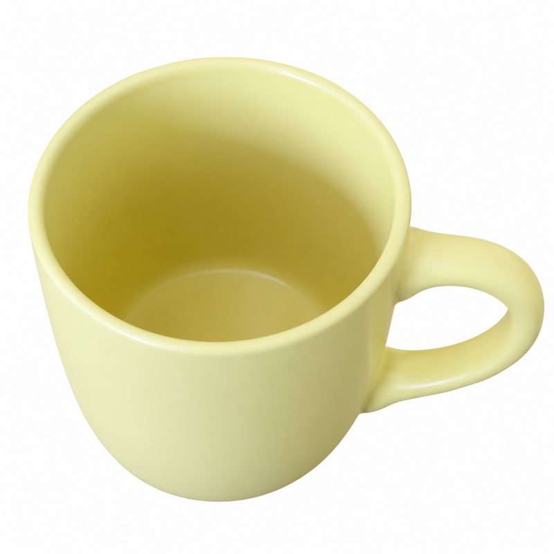 Matt pasztell sárga bögre 350ml - Image 2