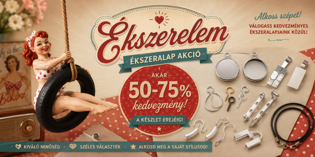 Ékszeralapok süthető gyurmás ékszerek készítéséhez 50–75% kedvezménnyel