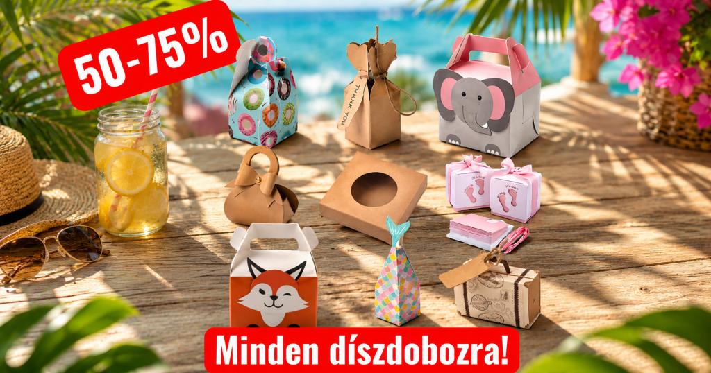 Díszdobozok kézműves ajándékok és süthető gyurma ékszerek csomagolásához