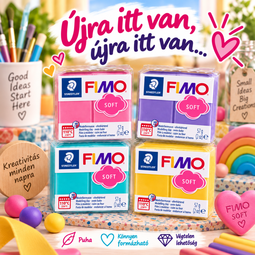 FIMO Soft süthető gyurma többféle színben