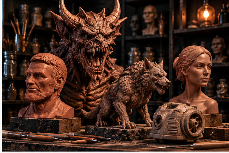 Monster Clay felhasználása szobrászathoz, figurák és részletgazdag karakterek készítéséhez