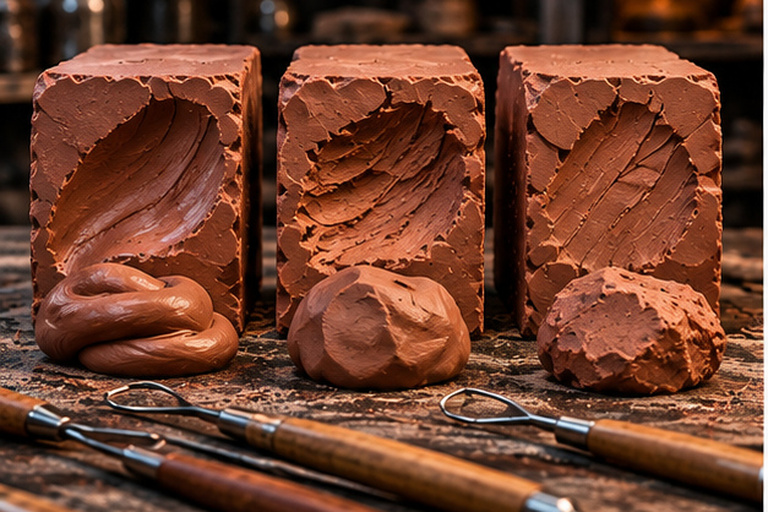 Monster Clay modellezőgyurma Soft, Medium és Hard keménységi változatainak szemléltetése