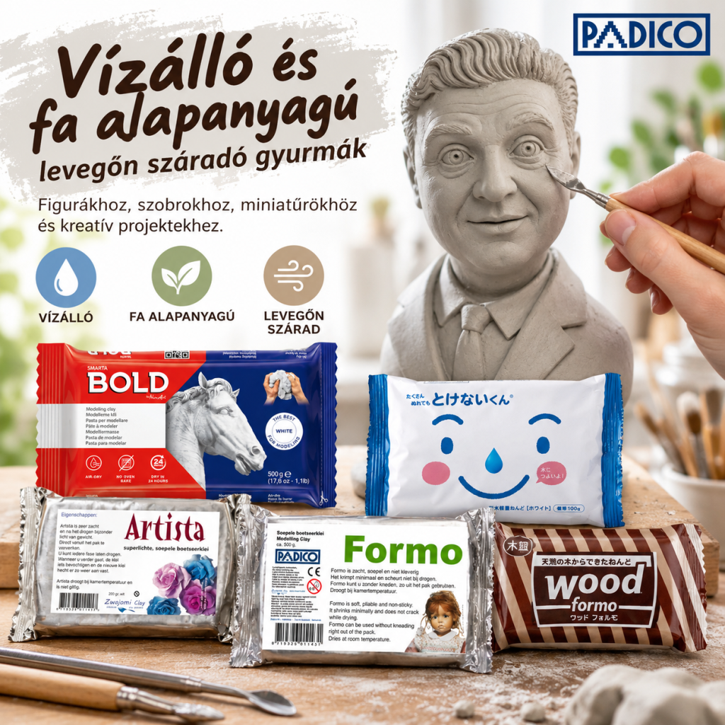 Padico levegőn száradó gyurmák figurakészítéshez