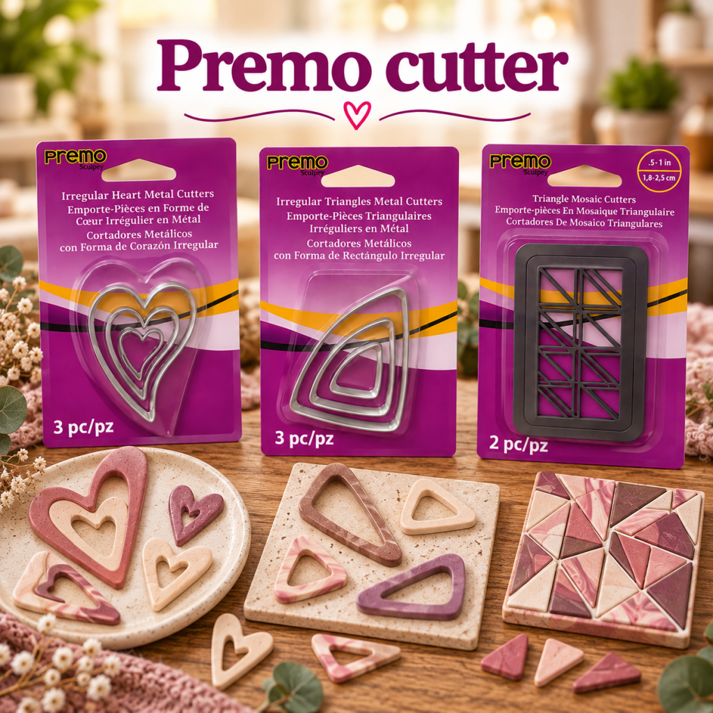 Sculpey Premo szabálytalan szív és háromszög kiszúró formák
